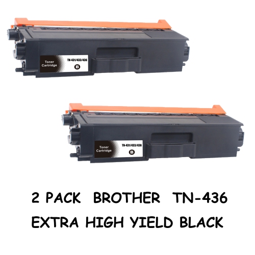 Bestoner™ 2 PK Brother TN436/TN-436/TN-433/TN433/TN431/TN-431 Extra High Yield Black Compatible Toner Cartridge HL-L8360CDW/ HL-L8360CDWT/