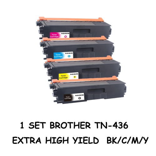 Bestoner™ 1 Set Brother TN436/TN-436/tn436/tn-433/tn433/TN431/TN-431 Extra High Yield BK/C/M/Y Compatible Toner Cartridge HL-L8360CDW/ HL-L8360CDWT/