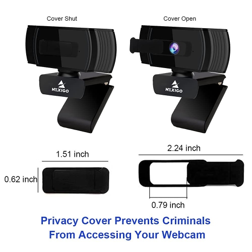 NexiGo N930AF AutoFocus 1080p Webcam with Stereo Microphone and Privacy Cover