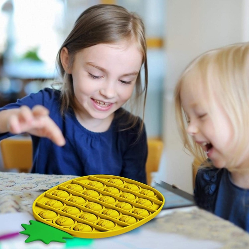 Pineapple Push Pop Bubble Fidget Toy [Sensory Kids Adults Anxiety Stress Relief]