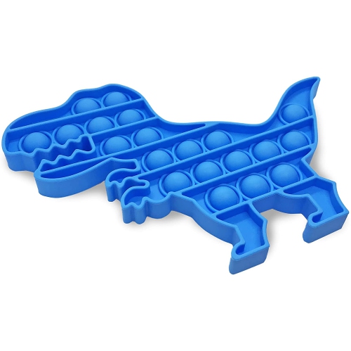 Blue Dinosaur Push Pop Bubble Fidget Toy [Sensory Kids Adults Anxiety Stress Relief]
