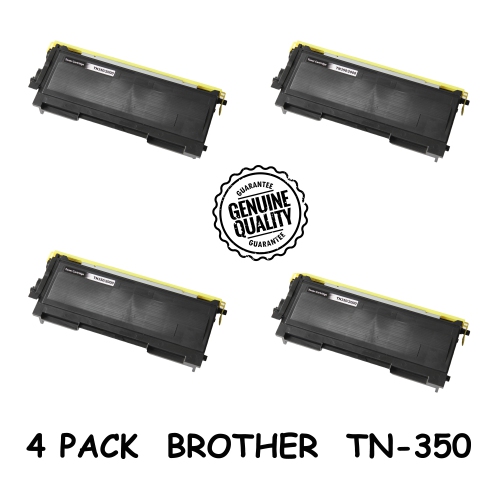 Bestoner™ 4 PK Brother TN350/TN-350/tn350/tn 350 Compatible Black Toner Cartridge Brother DCP-7020 DCP-7025 HL-2030 HL-2040 HL-2070