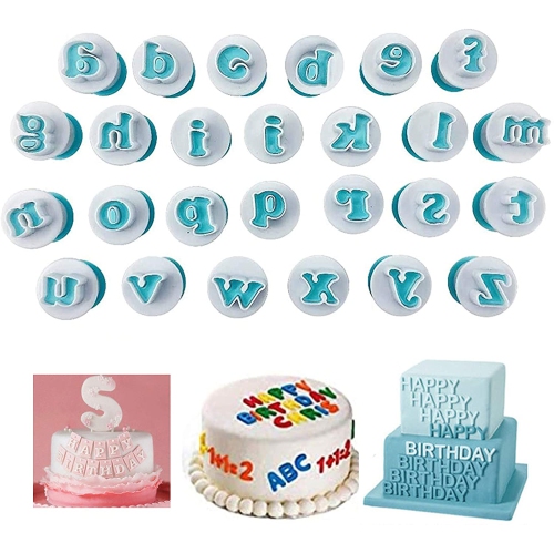 Baking Mould Letter Number 26 Alphabet Cookie Cutters Stamp Fondant Cake Biscuit 