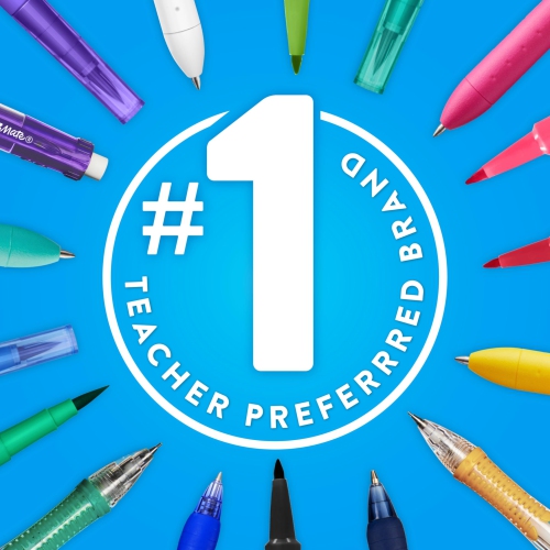 Paper Mate – Stylos Flair à pointe en feutre, pointe moyenne, couleurs variées, paq. 24