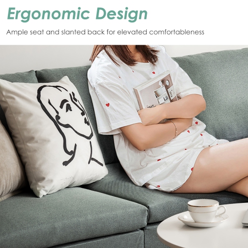 Costway Convertible Sectional Sofa L-Shaped Couch w/Reversible Chaise