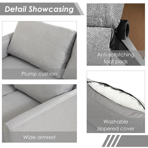 Costway Convertible Sectional Sofa L-Shaped Couch w/Reversible Chaise