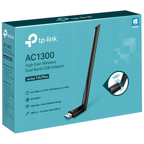 TP Link Archer Wireless AC1300 High-Gain Dual Band USB Adapter