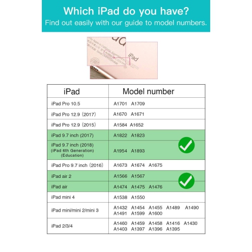 New IPad 9.7 Inch 2018/2017 Case,Premium PU Leather Business Slim Folding Stand Folio Cover with Auto Wake/Sleep,Brow