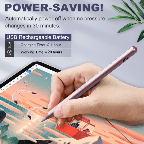 TiMOVO Stylus Pencil for iPad with Palm Rejection, iPad Pencil for 2021 iPad Pro 11/12.9 Inch, iPad 8th Generati