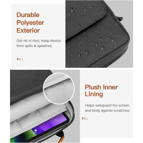 9-11 Inch Tablet Sleeve Bag Case with Handle & Shoulder Strap for 11-inch iPad Pro M4, iPad Air M2/5/4, iPad 10th/9/8/7th, iPad 10.2/10.9, Galaxy Tab