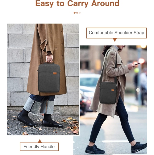 9-11 Inch Tablet Sleeve Bag Case with Handle & Shoulder Strap for 11-inch iPad Pro M4, iPad Air M2/5/4, iPad 10th/9/8/7th, iPad 10.2/10.9, Galaxy Tab