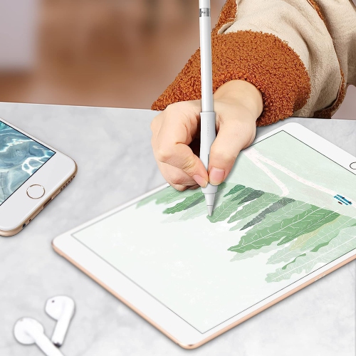 Fintie Silicone Grip Holder for Apple Pencil 1st 2nd Generation, Protective Skin Sleeve Case Accessories Compatible with Apple Pencil 1 2, iPad 10.2,