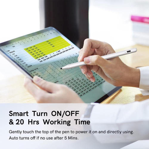 Stylet pour iPad avec rejet de la paume, crayon iPad de 2nd génération pour dessiner et écrire à la main compatible avec l'iPad d'Apple/Air