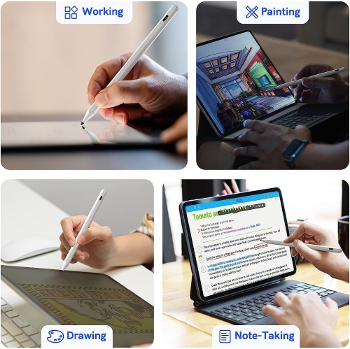 Stylet pour iPad avec rejet de la paume, crayon iPad de 2nd génération pour dessiner et écrire à la main compatible avec l'iPad d'Apple/Air