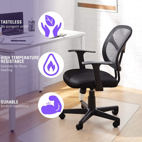 Clear Chair Mat for Hardwood Floor, 36" x 48"Transparent Floor Protector, Office Home Floor Protector mat, Easy Clean