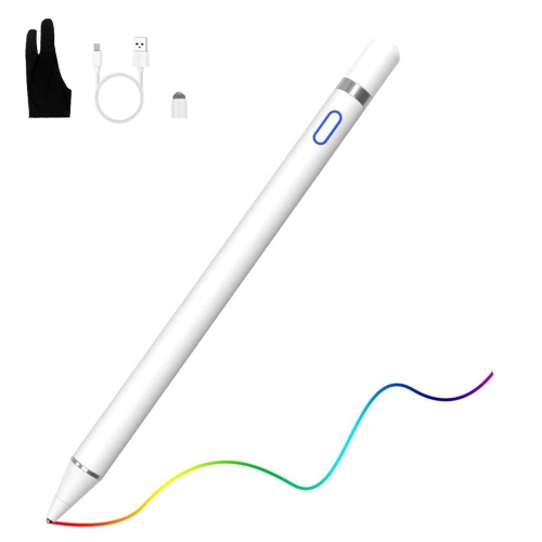 Stylus for iPad,ABLEWE 1.5mm Fine Point iPad Pencil,Palm Rejection for Apple iPad, Rechargeable Digital Pen for Touch Screen