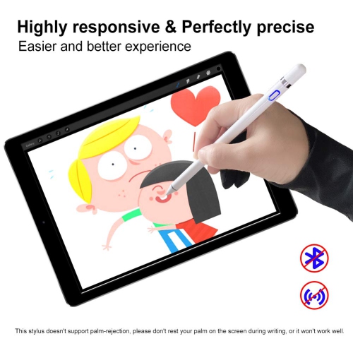 Stylus for iPad,ABLEWE 1.5mm Fine Point iPad Pencil,Palm Rejection for Apple iPad, Rechargeable Digital Pen for Touch Screen