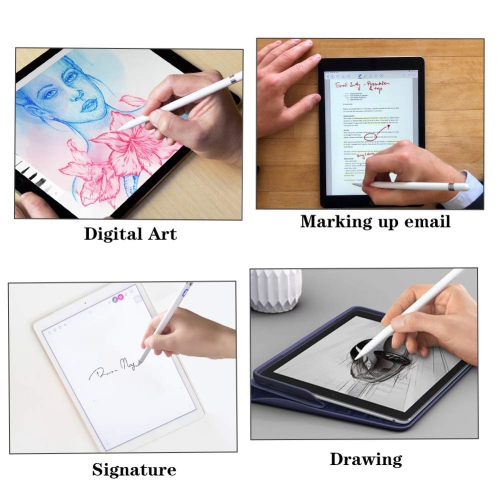 Stylus for iPad,ABLEWE 1.5mm Fine Point iPad Pencil,Palm Rejection for Apple iPad, Rechargeable Digital Pen for Touch Screen