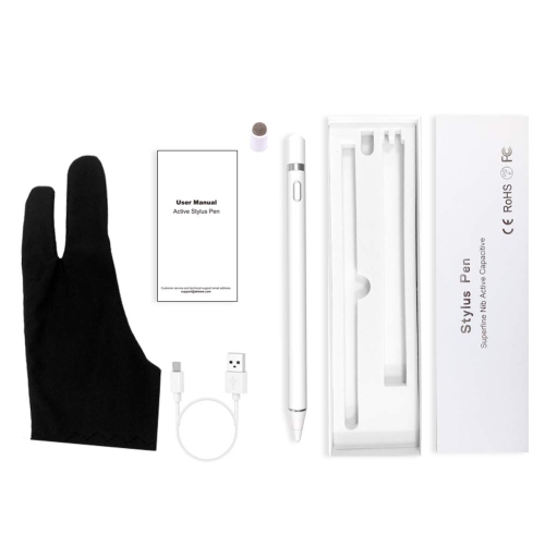 Stylus for iPad,ABLEWE 1.5mm Fine Point iPad Pencil,Palm Rejection for Apple iPad, Rechargeable Digital Pen for Touch Screen