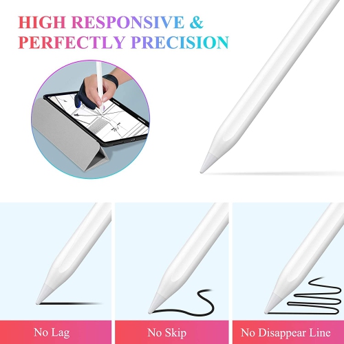 Active Stylus Pen Compatible for iOS and Android Touchscreens, 2021 Stylus Pen with Dual Touch Screen , Rechargeable Stylus Pencil for All Apple
