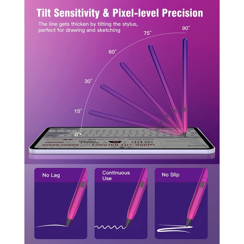 Stylus Pen for iPad Palm Rejection Tilt High Precision Apple Pencil Compatible with(2018-2022) iPad Pro 2021 11/12.9/iPad Air 5th 4th 3rd,iPad