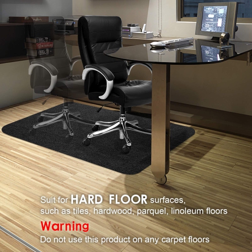 Vicwe Office Chair Mat, 1/6" Thick 48" x 36" Multi-Purpose Low Pile Desk Chair Mat for Hardwood Floor, Upgraded Version (Dar
