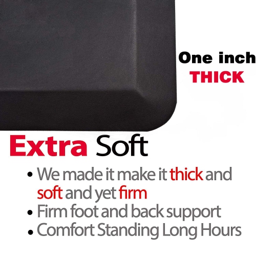 The Original 1 inch Thick Anti-Fatigue Comfort Mat, Perfect for Kitchens and Standing Desks, Ergonomically Engineered, Mater