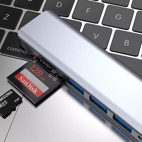 USB C Hub Adapter for MacBook Pro 2020/2019/2018/2017, MacBook Air 2018-2020 and More with 4K HDMI,3 USB 3.0 Ports, 100W Power Delivery and SD Micro