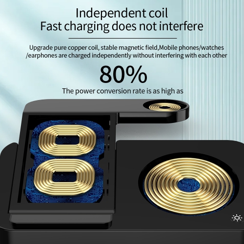 Chargeur sans fil pliable 3-en-1 de 15 W pour iPhone 17/16/15/11 Galaxy S25, S24-S20, Z Fold/Flip, Galaxy Watch 8/76/5 Pro/4/3/Active, Buds 2