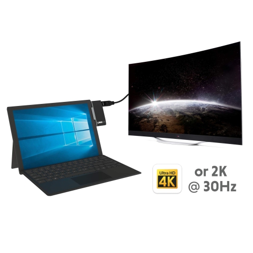 LINKUP - Microsoft Surface GO Compatible Docking Station HDMI USB C Dock | 6-in-1 SDXC Card Reader Hub | HDMI 4K 2xUSB-A 3.0