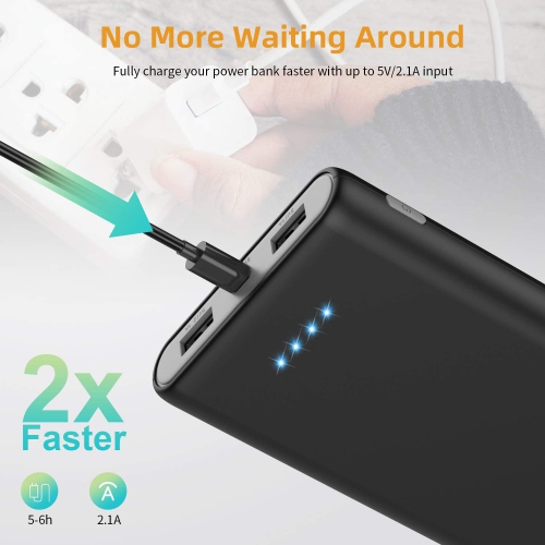 HLD 26800mAh Dual-USB Portable Power Bank for iPhone 11, Pro, Max, X, Xs, Samsung, Android & More