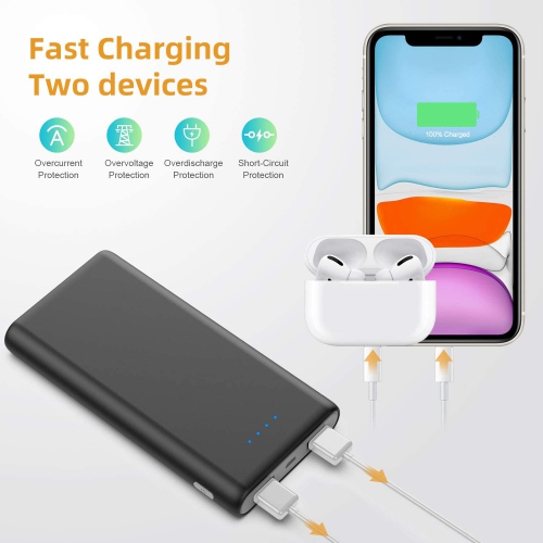 HLD 26800mAh Dual-USB Portable Power Bank for iPhone 11, Pro, Max, X, Xs, Samsung, Android & More
