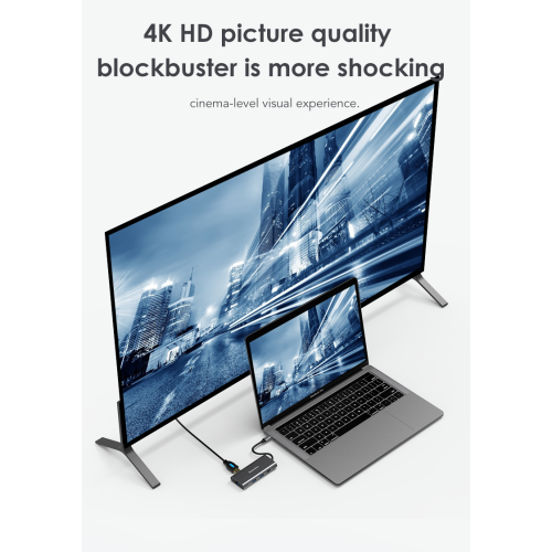 USB C Hub Adapter, Vilcome 8-in-1 USB C Adapter with 4K HDMI, 1Gbps Ethernet, 3 USB 3.0 Ports, 87W Power Delivery, SD/TF Card Reader for MacBook