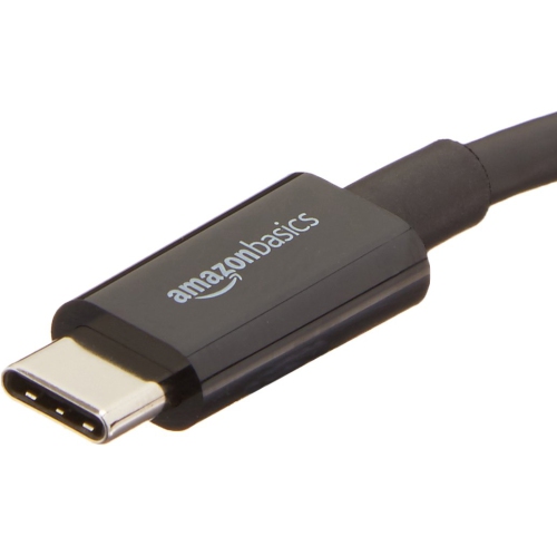 AmazonBasics USB 3.1 Type-C to 3 Port USB Hub with Ethernet Adapter - Black