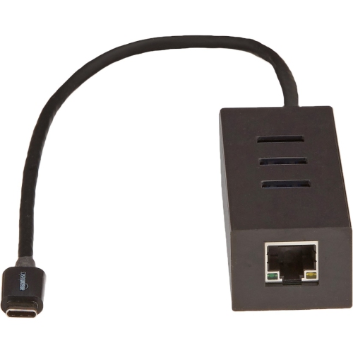 AmazonBasics USB 3.1 Type-C to 3 Port USB Hub with Ethernet Adapter - Black