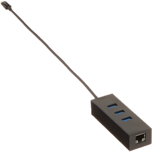 AmazonBasics USB 3.1 Type-C to 3 Port USB Hub with Ethernet Adapter - Black