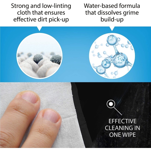 ICloth – très grand moniteur et nettoyant d’écran pour téléviseur, lingettes humides emballées individuellement de qualité professionnelle, 1 chiffon