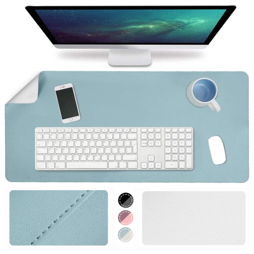 WAEKIYTL Leather Desk Pad, Desk Blotter Protector Cover Large Mouse Pad, Ultra Thin Waterproof Dual-Sided Easy Clean Desk Wr