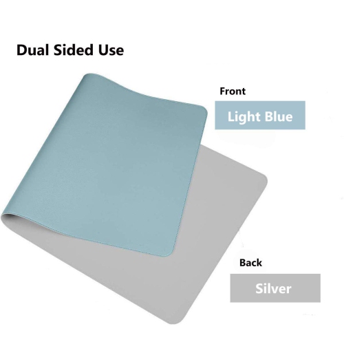 WAEKIYTL Leather Desk Pad, Desk Blotter Protector Cover Large Mouse Pad, Ultra Thin Waterproof Dual-Sided Easy Clean Desk Wr