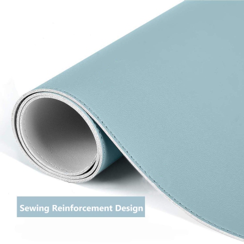 WAEKIYTL Leather Desk Pad, Desk Blotter Protector Cover Large Mouse Pad, Ultra Thin Waterproof Dual-Sided Easy Clean Desk Wr