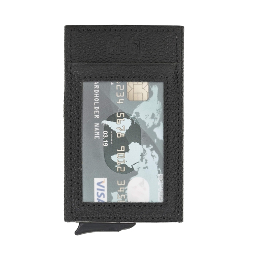 Porte-cartes homme porte-cartes porte-cartes pour hommes/femmes Portefeuille minimaliste cuir porte-cartes crédit mince Smar automatique