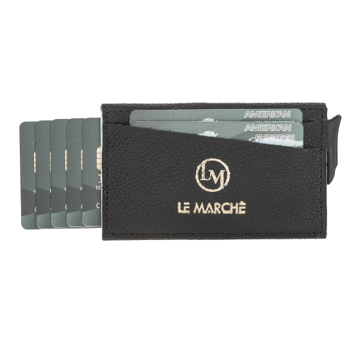 Porte-cartes homme porte-cartes porte-cartes pour hommes/femmes Portefeuille minimaliste cuir porte-cartes crédit mince Smar automatique