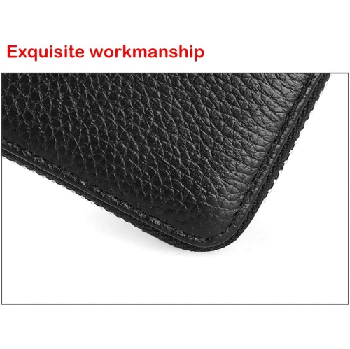 Credit Card Holder Wallet, RFID Blocking Leather Zipper Card Holder case Accordion Wallet for Women/men