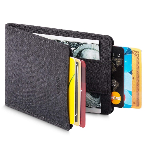 huskk slim card sleeve bifold wallet