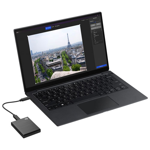 Seagate One Touch 2TB USB 3.2 External Solid State Drive (STKG2000400) - Black