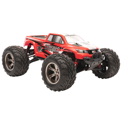 LiteHawk Crusher Evo 2WD 1/12 Scale RC Monster Truck - Red/White