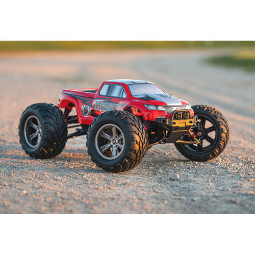 LiteHawk Crusher Evo 2WD 1/12 Scale RC Monster Truck - Red/White