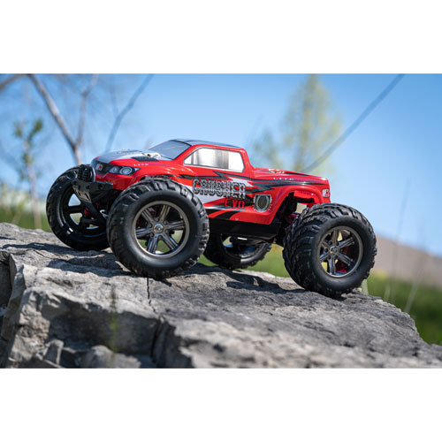 LiteHawk Crusher Evo 2WD 1/12 Scale RC Monster Truck - Red/White