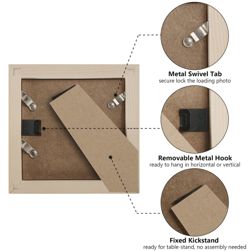 13-Inch Square Poster Frames, Home Decor Photo Frame, Black