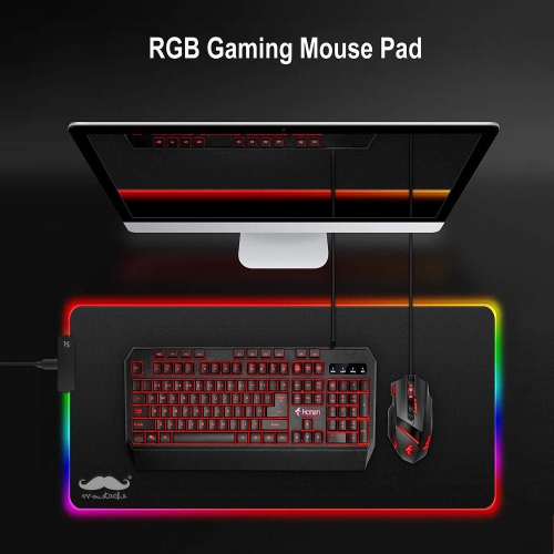 Moustache® RGB Gaming Mouse Pad, 7 LED Color, 300*800*4mm